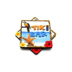 Brand new 😉 Bars 3.5in Foam Square Coaster - Tiki Beach Theme 😍 -BARS Sales Store 3.5inSquareFoam TikiBeachDesign 4 800x