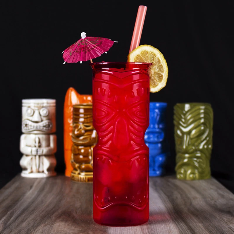 Cheapest ✔️ Bars Plastic Red Tiki Cup - 32 Ounce ✔️ 4 Cheapest ✔️ Bars Plastic Red Tiki Cup - 32 Ounce ✔️ - Image 2