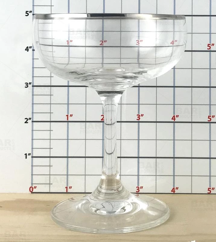 Best deal 👏 Bars BarConic® 7 Oz Silver Rimmed Coupe Cocktail Glass 🛒 6 Best deal 👏 Bars BarConic® 7 Oz Silver Rimmed Coupe Cocktail Glass 🛒 - Image 4