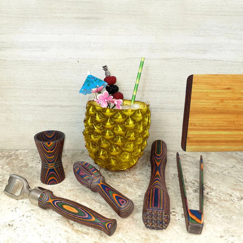 Outlet ⌛ Bars Bamboo Tiki Bar Set - Rainbow 6 Pieces 🎁 4 Outlet ⌛ Bars Bamboo Tiki Bar Set - Rainbow 6 Pieces 🎁 - Image 2