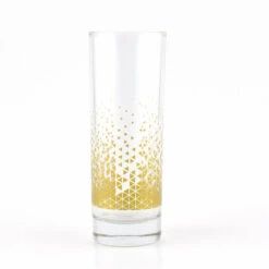Deals š Bars BarConicĀ® Gold Geometric Pattern Highball Glass - 9.5 Oz š§Ø