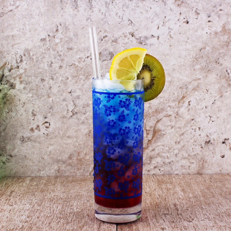 Brand new ✨ Bars BarConic® Blue Hibiscus Pattern Highball Glass - 9.5 Oz 👍 5 Brand new ✨ Bars BarConic® Blue Hibiscus Pattern Highball Glass - 9.5 Oz 👍 - Image 3