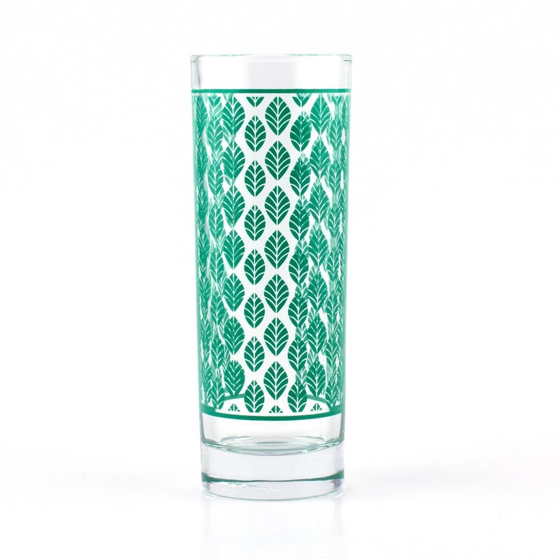 Cheap ✔️ Bars BarConic® Dark Green Retro Leaves Pattern Highball Glass - 9.5 Oz ⌛ 3 Cheap ✔️ Bars BarConic® Dark Green Retro Leaves Pattern Highball Glass - 9.5 Oz ⌛