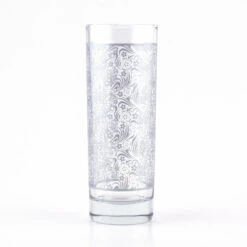 Flash Sale š§Ø Bars BarConicĀ® Silver Floral Pattern Highball Glass - 9.5 Oz š