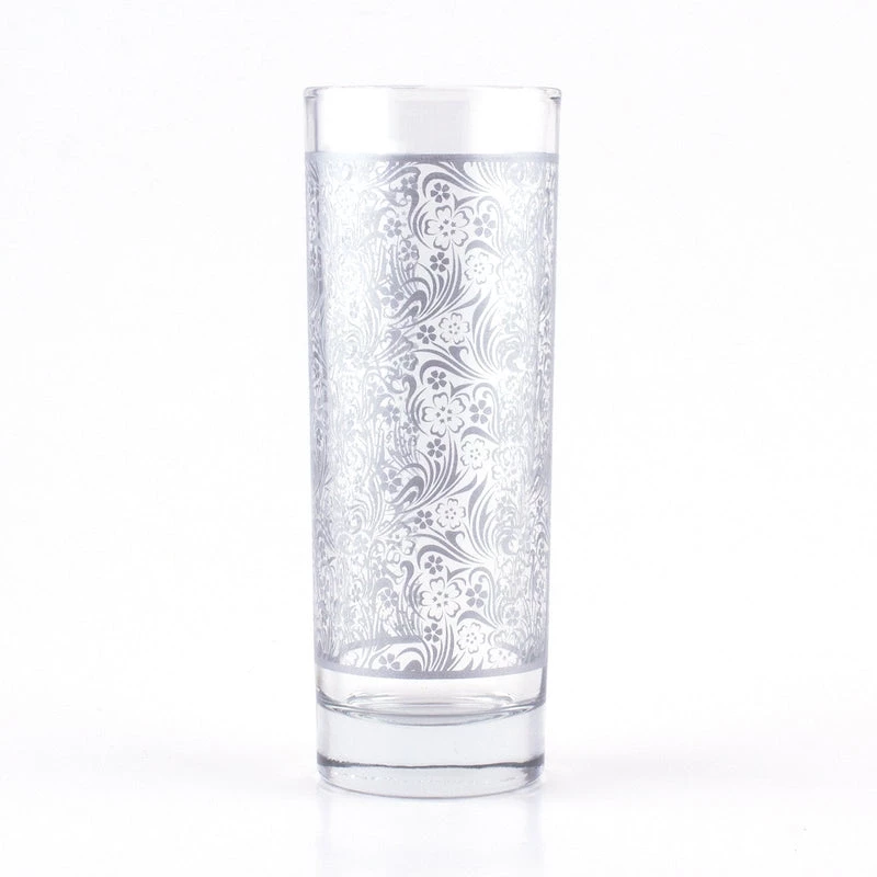 Flash Sale 🧨 Bars BarConic® Silver Floral Pattern Highball Glass - 9.5 Oz 😀 3 Flash Sale 🧨 Bars BarConic® Silver Floral Pattern Highball Glass - 9.5 Oz 😀