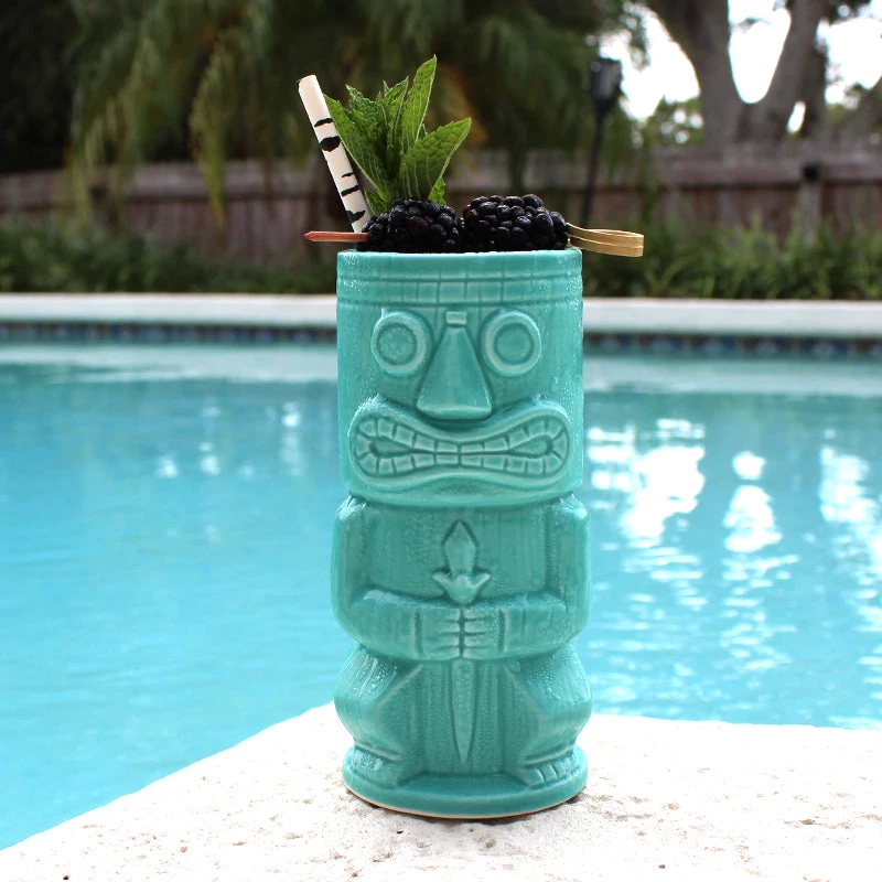 Top 10 👏 Bars BarConic® Tiki - Teal Stone God - 15 Ounce 🤩 4 Top 10 👏 Bars BarConic® Tiki - Teal Stone God - 15 Ounce 🤩 - Image 2