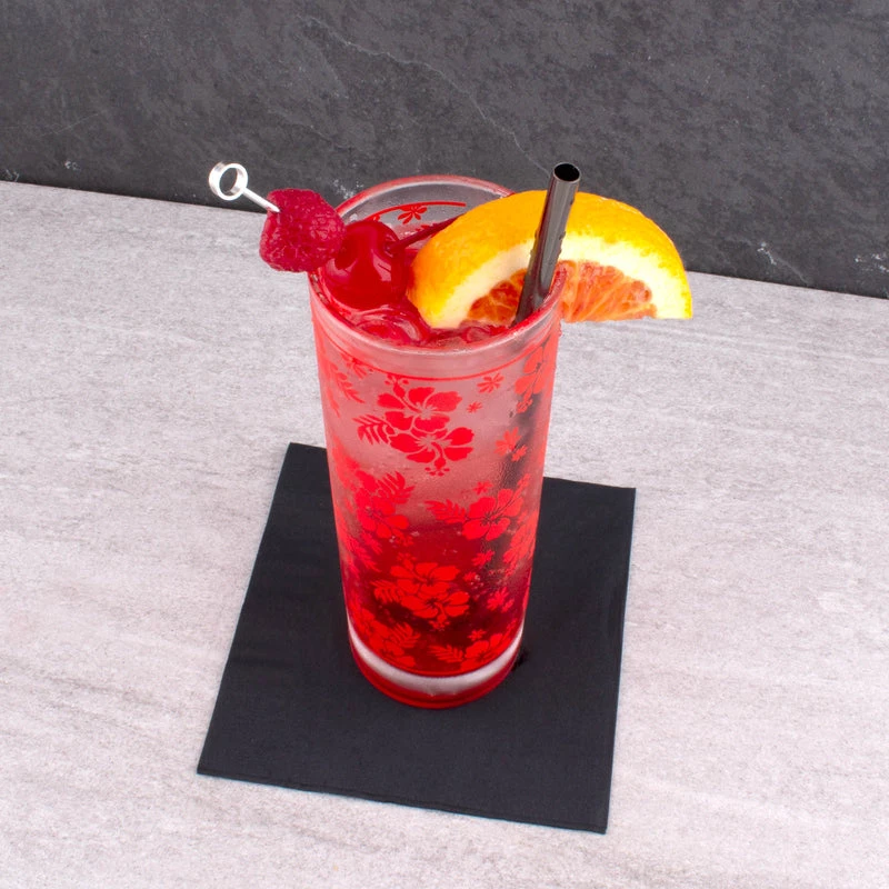 Wholesale 🔥 Bars BarConic® Red Hibiscus Pattern Highball Glass - 9.5 Oz 😉 4 Wholesale 🔥 Bars BarConic® Red Hibiscus Pattern Highball Glass - 9.5 Oz 😉 - Image 2