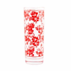 Wholesale 🔥 Bars BarConic® Red Hibiscus Pattern Highball Glass - 9.5 Oz 😉