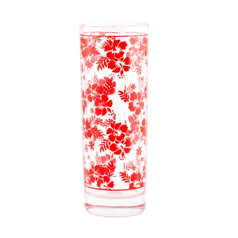 Wholesale 🔥 Bars BarConic® Red Hibiscus Pattern Highball Glass - 9.5 Oz 😉 3 Wholesale 🔥 Bars BarConic® Red Hibiscus Pattern Highball Glass - 9.5 Oz 😉