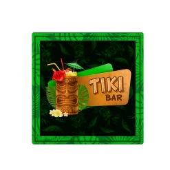 Coupon 🔔 Bars Foam Coasters - Tiki Themed - 3.5 Inch Square 🎁 -BARS Sales Store TikiFoamCoaster Green 800x