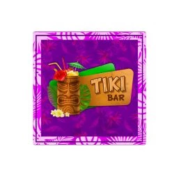 Coupon 🔔 Bars Foam Coasters - Tiki Themed - 3.5 Inch Square 🎁 -BARS Sales Store TikiFoamCoaster Purple 800x