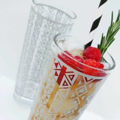 Budget 😀 Bars BarConic® Silver Aztec Highball Glass - 9.5oz 🥰 10 Budget 😀 Bars BarConic® Silver Aztec Highball Glass - 9.5oz 🥰 -BARS Sales Store aztec etched highball glass roll 800x