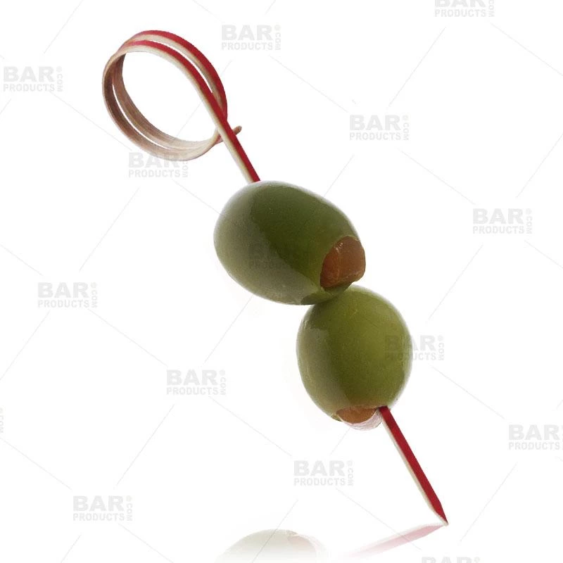 Outlet 🤩 Bars Ring Bamboo Cocktail Picks - Red - 100 Pack 👏 5 Outlet 🤩 Bars Ring Bamboo Cocktail Picks - Red - 100 Pack 👏 - Image 3