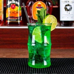 Cheapest 🤩 Bars BarConic® Bamboo Shape Glass - (Quantity Options) - 14 Ounce 🛒 -BARS Sales Store bamboo glass scene1 800x