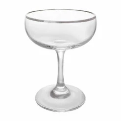 Best deal 👏 Bars BarConic® 7 Oz Silver Rimmed Coupe Cocktail Glass 🛒