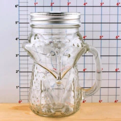 Discount 🧨 Bars BarConic® Fox Mason Jar W/ Handle - 16oz ❤️ -BARS Sales Store barconic fox masonjar 16oz measurment 800x