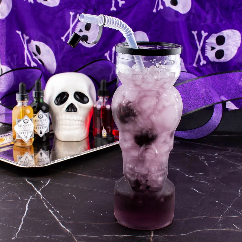 Budget 🎁 Bars BarConic® Party Yard - Skull W/lid & Straw - Clear - 30 Ounce ✔️ 4 Budget 🎁 Bars BarConic® Party Yard - Skull W/lid & Straw - Clear - 30 Ounce ✔️ - Image 2