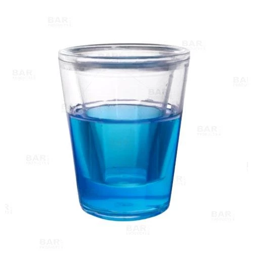 Discount 😍 Bars BarConic® 1.5 Oz Plastic Shot Glass With Double Wall - Blue ❤️ 3 Discount 😍 Bars BarConic® 1.5 Oz Plastic Shot Glass With Double Wall - Blue ❤️
