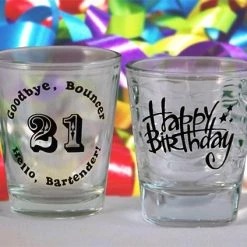 New 🔔 Bars 🥳 Birthday Themed Shot Glasses 😀