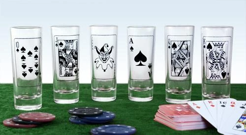 Brand new π Bars Poker Shot Glass Set π― 3 Brand new π Bars Poker Shot Glass Set π―