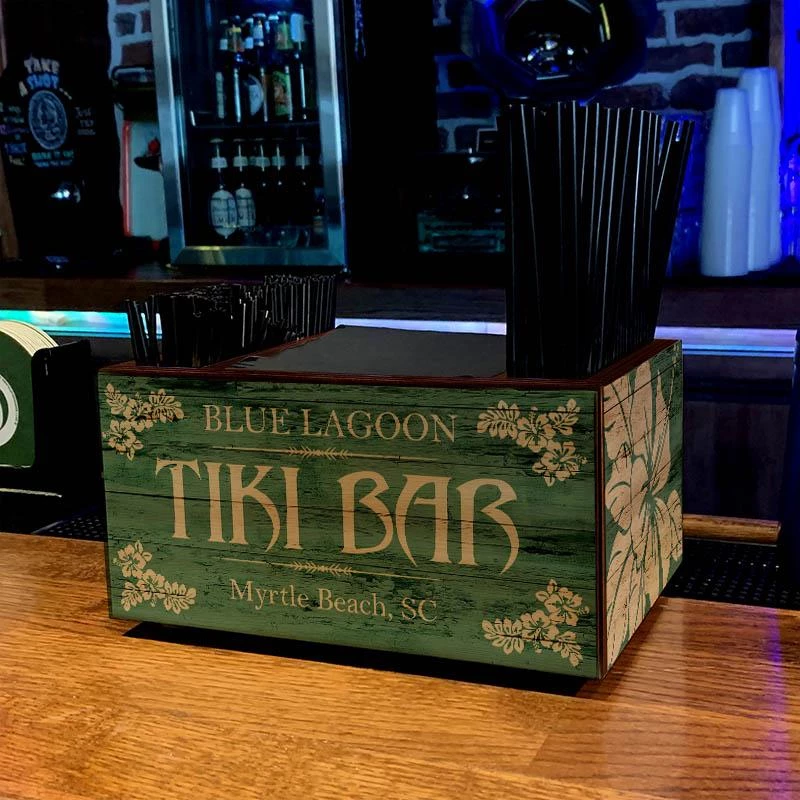 Cheapest ๐ Bars Wooden Bar Caddy - Tiki Bar - Customizable ๐ 4 Cheapest ๐ Bars Wooden Bar Caddy - Tiki Bar - Customizable ๐ - Image 2