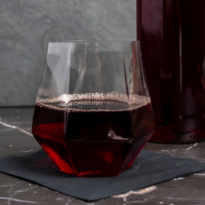 Promo 🥰 Bars Plastic Stemless Wine Glasses - Diamond-Shaped - 12 Pack - 12oz ❤️ 4 Promo 🥰 Bars Plastic Stemless Wine Glasses - Diamond-Shaped - 12 Pack - 12oz ❤️ - Image 2