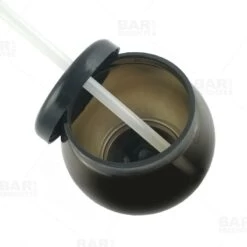 Outlet ⌛ Bars BarConic® Plastic Fishbowl Drinkware - Black - 20 Ounce - With Lid And Straw 😀 -BARS Sales Store dw fbwlid blk white open lid bpc 800 800x