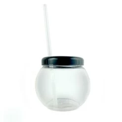 Deals 🔔 Bars BarConic® Plastic Fishbowl Drinkware - Clear - 20 Ounce - With Lid And Straw 🔥