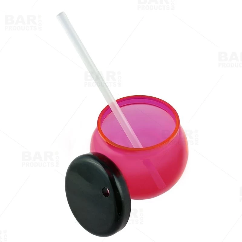 Buy 😉 Bars BarConic® Fishbowl Plastic Pink Drinkware - 20 Ounce - With Lid And Straw ❤️ 5 Buy 😉 Bars BarConic® Fishbowl Plastic Pink Drinkware - 20 Ounce - With Lid And Straw ❤️ - Image 3
