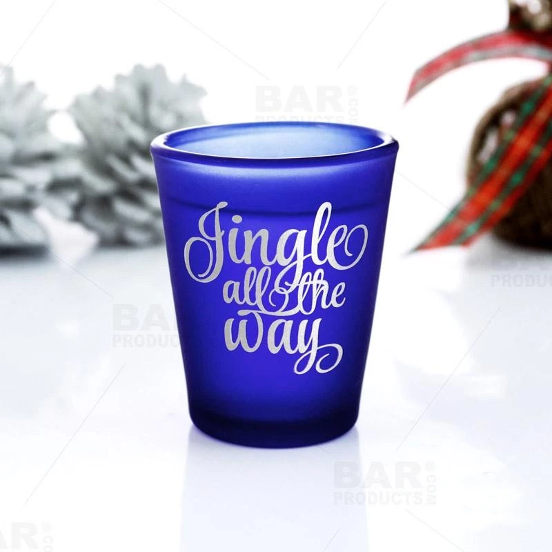 Top 10 🎉 Bars BarConic® Dark Blue Frosted Shot Glass - Jingle All The Way - 1.5oz 🔔 6 Top 10 🎉 Bars BarConic® Dark Blue Frosted Shot Glass - Jingle All The Way - 1.5oz 🔔 - Image 4