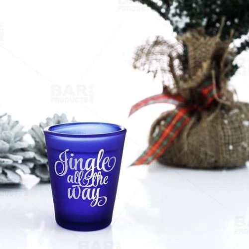 Top 10 🎉 Bars BarConic® Dark Blue Frosted Shot Glass - Jingle All The Way - 1.5oz 🔔 4 Top 10 🎉 Bars BarConic® Dark Blue Frosted Shot Glass - Jingle All The Way - 1.5oz 🔔 - Image 2