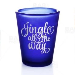 Top 10 ๐ Bars BarConicยฎ Dark Blue Frosted Shot Glass - Jingle All The Way - 1.5oz ๐