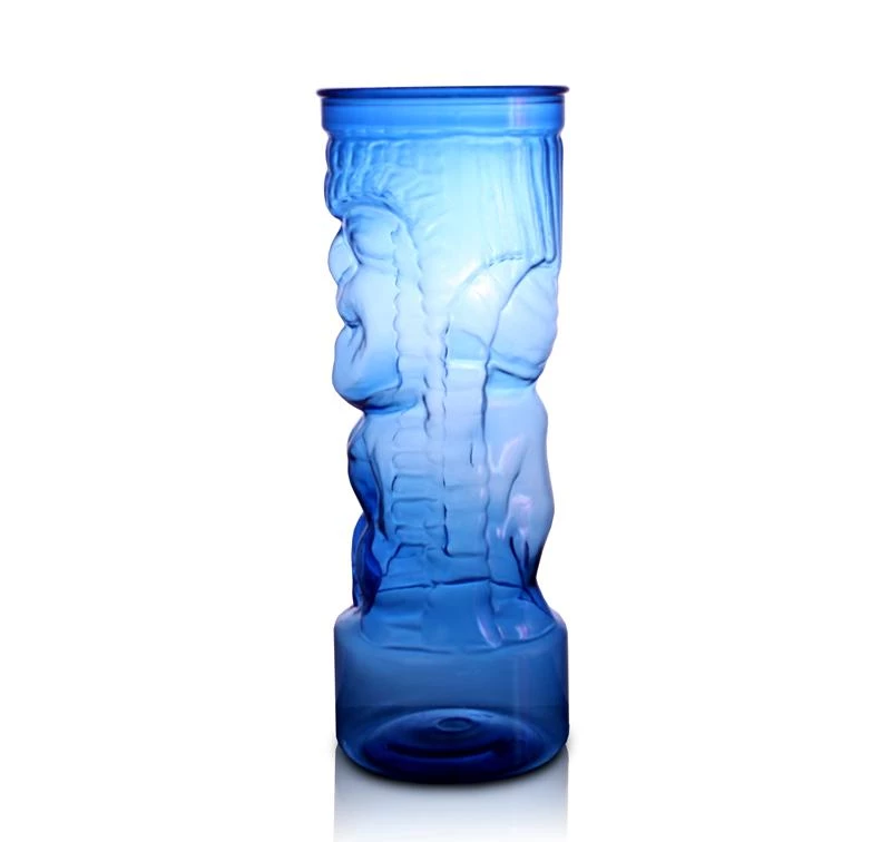 Promo 😍 Bars BarConic® Tiki Cup - Blue Plastic W/ Lid And Straw - 24oz 😍 6 Promo 😍 Bars BarConic® Tiki Cup - Blue Plastic W/ Lid And Straw - 24oz 😍 - Image 4