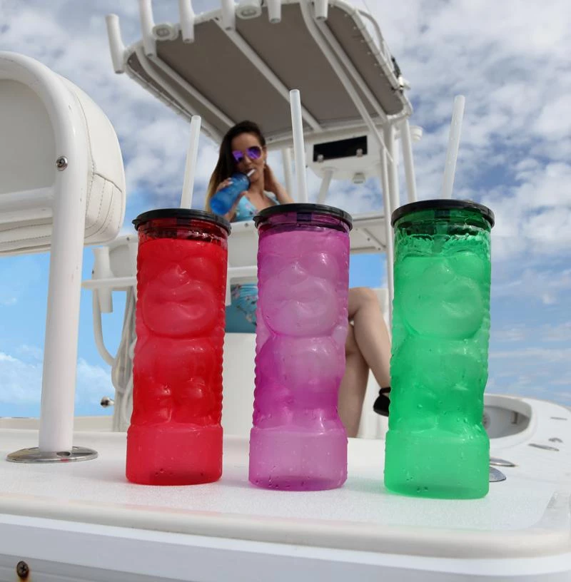 Best deal 🥰 Bars BarConic® Tiki Cup - Pink Plastic W/ Lid And Straw - 24oz ❤️ 6 Best deal 🥰 Bars BarConic® Tiki Cup - Pink Plastic W/ Lid And Straw - 24oz ❤️ - Image 4
