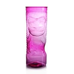 Best deal 🥰 Bars BarConic® Tiki Cup - Pink Plastic W/ Lid And Straw - 24oz ❤️