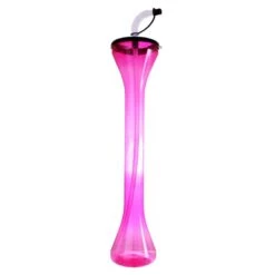 Best reviews of 😉 Bars BarConic® Party Yard Cup - 24oz - Pink With Lid & Straw 👍