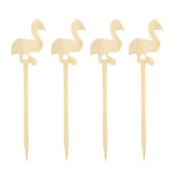 Coupon 😉 Bars BarConic® Wooden Flamingo Cocktail Picks - 100 Pack 🌟