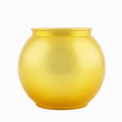 Best Sale ✨ Bars Gold Plastic Fish Bowl - 24 Ounce ⭐