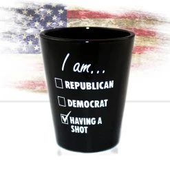 Promo 🤩 Bars I Am...Having A Shot - Printed Black Shot Glass 🌟