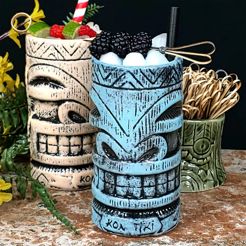 Brand new 💯 Bars BarConic® Tiki Drinkware - Kon Tiki Teal - 20oz 🔔 4 Brand new 💯 Bars BarConic® Tiki Drinkware - Kon Tiki Teal - 20oz 🔔 - Image 2