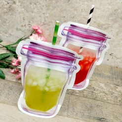 Best Pirce 🥰 Bars Mason Jar Zipper Cocktail Pouch - 17 Ounce 👏 -BARS Sales Store mason jar drink pouch 2 800x