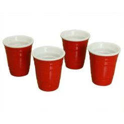 Cheap 🥰 Bars Mini Red Cup Shot Glasses Set (4 Pack) 💯