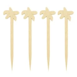 Cheap 😍 Bars BarConic® Wooden Palm Tree Cocktail Picks - 100 Pack ⭐