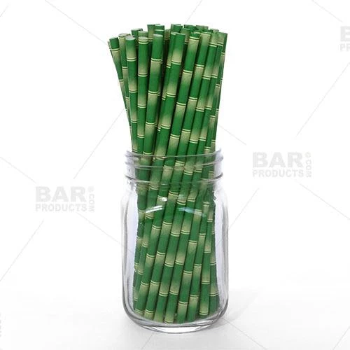 Outlet 🎉 Bars BarConic® Bamboo Paper Straws - 100 Pack 🎁 3 Outlet 🎉 Bars BarConic® Bamboo Paper Straws - 100 Pack 🎁