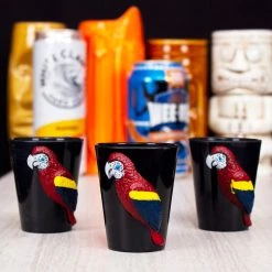 Top 10 🥰 Bars Parrot Luau Plastic Shot Glasses - Pack Of 3 😉 -BARS Sales Store parrot shot glass 3pack scene 800x
