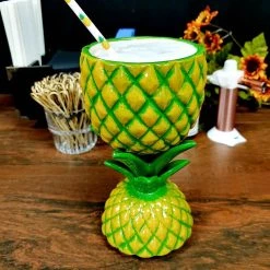 Cheap ⭐ Bars BarConic® Tiki Drinkware - Pineapple Stand - 14 Ounce 🔔 -BARS Sales Store pineapple stand tiki mug 5 800x