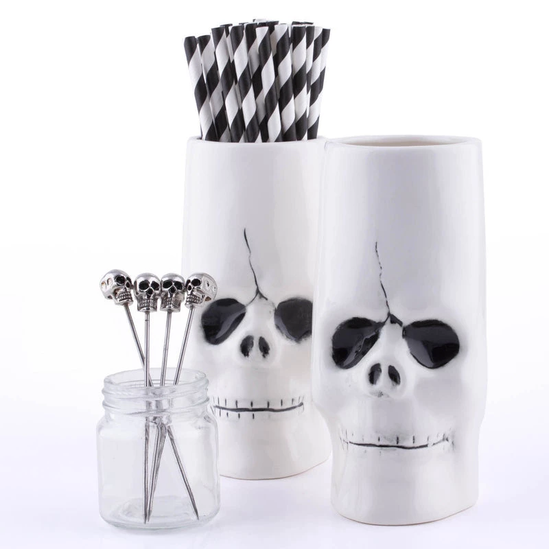 Brand new ❤️ Bars Skull Tiki Drinkware Gift Set 👍 3 Brand new ❤️ Bars Skull Tiki Drinkware Gift Set 👍