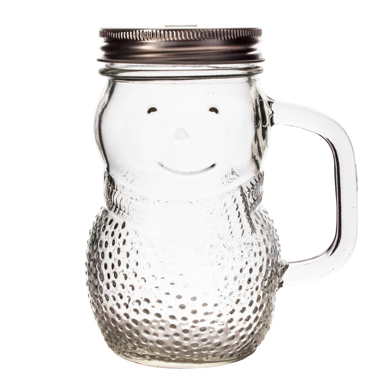 Brand new 🎉 Bars BarConic® Snowman Mason Jar With Handle - 16oz 🤩 3 Brand new 🎉 Bars BarConic® Snowman Mason Jar With Handle - 16oz 🤩