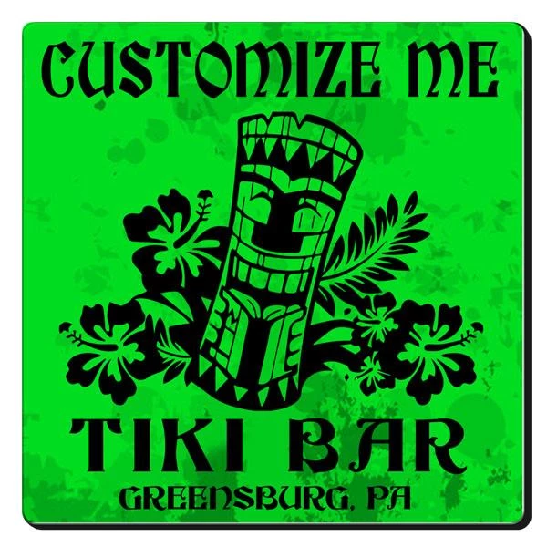 Cheap ๐ Bars CUSTOMIZABLE Coaster -Tiki Design - 3.5in Square Foam ๐ 6 Cheap ๐ Bars CUSTOMIZABLE Coaster -Tiki Design - 3.5in Square Foam ๐ - Image 4