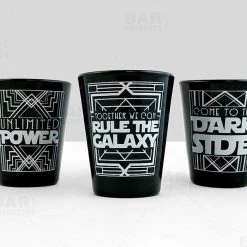 Discount 🥰 Bars BarConic® Black Shot Glasses - Multiple Designs - 1.75 Oz 🧨